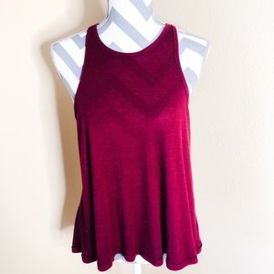 Free People Maroon Muscle Tank